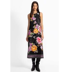 JOHNNY WAS KAROLINA TEA LENGTH DRESS